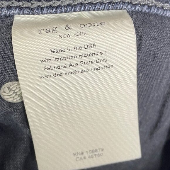RAG & Bone Nina High Waist Ankle Skinny Jeans Grey Universe Size 25 Crop Denim - Picture 8 of 14